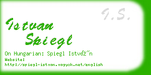 istvan spiegl business card